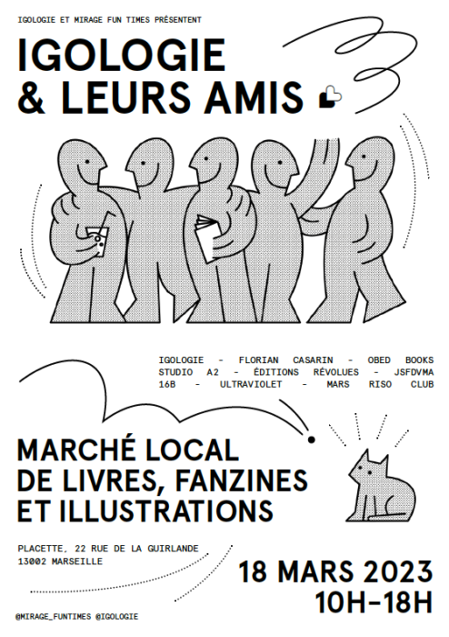 Igologie et ses amis, marché local de livres, fanzines et illustrations